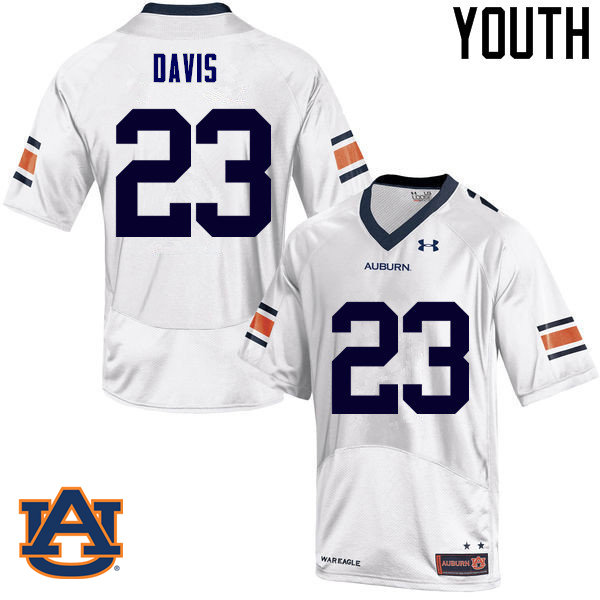Youth Auburn Tigers #23 Ryan Davis College Football Jerseys Sale-White
